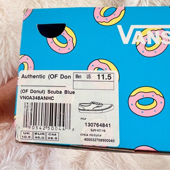 VANS Authentic x Odd Future Donut Scuba Blue Size 11.5 with Box - Picture 5 of 7